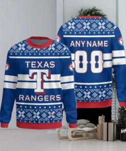 Custom Number And Name New Release Texas Rangers MLB Christmas Ugly Sweater