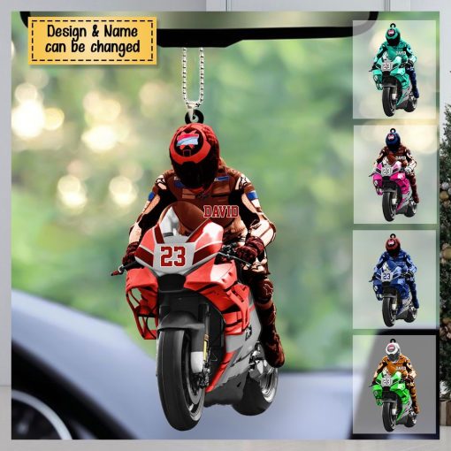 Custom Personalized Motorcycle Acrylic Car Ornament