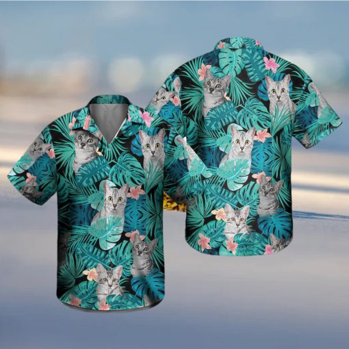 Custom Photo Cat Tropical Hawaiian Shirt