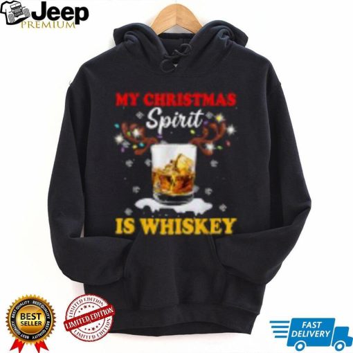 Custom Wine Santa My Christmas Spirit Is Whiskey T Shirt Classic