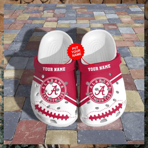 Customized Alabama Crimson Tide NCAA Crocs Slippers