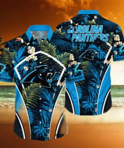 Customized Carolina Panthers NFL Flower Summer Tropical Hawaiian Shirt