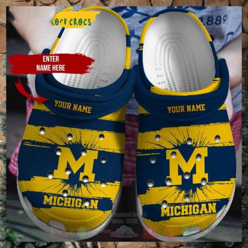 Customized Michigan Wolverines Football Ncaa Crocs