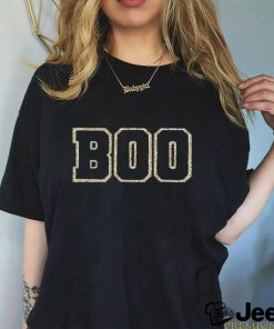 Cute BOO Halloween sweatshirt Gold Glitter Chenille Patch Crewneck shirt