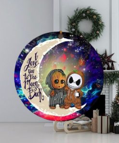 Cute Baby Groot And Jack Nightmare Before Christmas Love You To The Moon And Back Galaxy Christmas Decorations Ornament