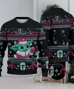 Cute Baby Yoda Christmas Sweater 3D All Over Printed Ugly Christmas Sweater