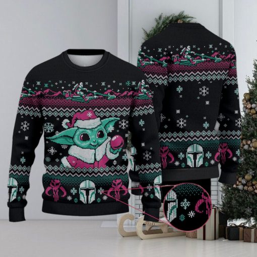 Cute Baby Yoda Christmas Sweater 3D All Over Printed Ugly Christmas Sweater