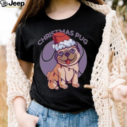 Cute Bulldog Christmas pug Christmas T Shirt