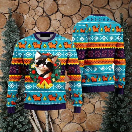 Cute Cat 3D Ugly Christmas Sweater Gift For Family Christmas Gift