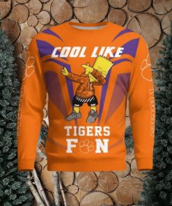 Cute Cool Like Clemson Tigers Fan Bart Simpson Dab Ugly Christmas Sweater