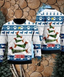 Cute Dachshund Xmas Ugly Christmas Sweater Gift Knitting Sweater