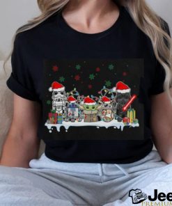 Cute Darth Vader Stormtrooper R2 D2 BB 8 Christmas Light T Shirt