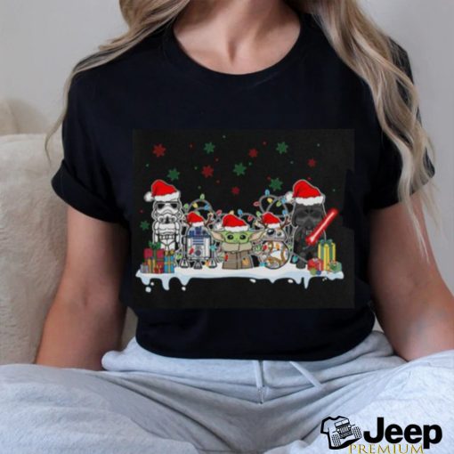 Cute Darth Vader Stormtrooper R2 D2 BB 8 Christmas Light T Shirt