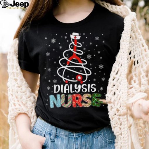 Cute Dialysis Nurse Xmas Tree Merry Christmas Nurse Nursing Shirt