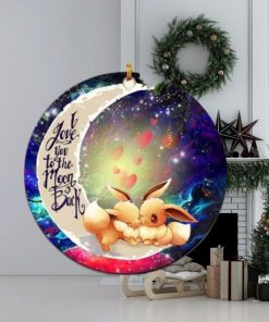 Cute Eevee Pokemon Couple Love You To The Moon And Back Galaxy Christmas Tree Decorations Ornament