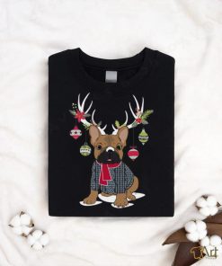 Cute French Bulldog Frenchie Christmas Reindeer T Shirt