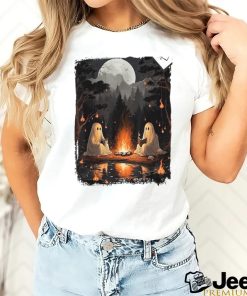 Cute Ghost Fire Halloween Sweatshirt, Halloween Fun Ghost Sweatshirt