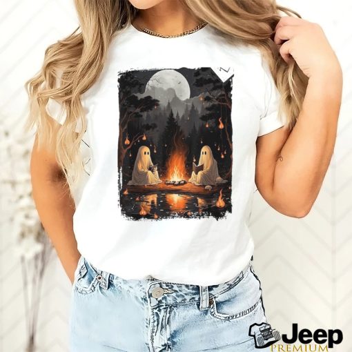 Cute Ghost Fire Halloween Sweatshirt, Halloween Fun Ghost Sweatshirt