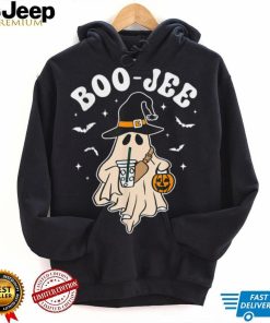 Cute Ghost Halloween Costume Coffee Witch Hat Boujee Boo Jee T Shirt