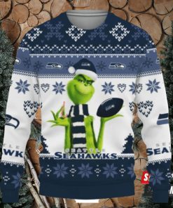 Cute Grinch Seattle Seahawks Ugly Christmas Sweaters