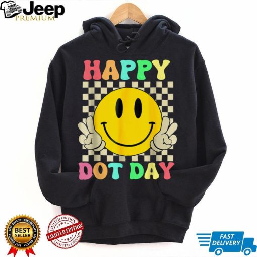 Cute Groovy Happy Polka Dot Day Hippie Flowers Teachers Kids T Shirt