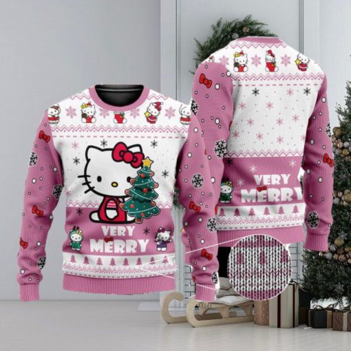 Cute Hello Kitty 3D All Over Printed Ugly Christmas Sweater Christmas Gift For Family