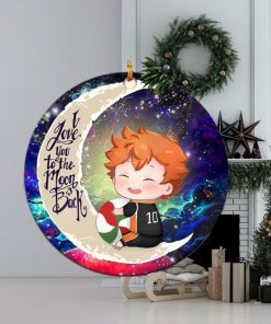 Cute Hinata Haikyuu Love You To The Moon And Back Christmas Tree Decorations Ornament