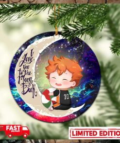 Cute Hinata Haikyuu Love You To The Moon Galaxy Perfect Gift For Holiday Ornament