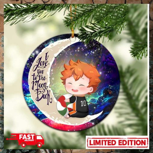 Cute Hinata Haikyuu Love You To The Moon Galaxy Perfect Gift For Holiday Ornament