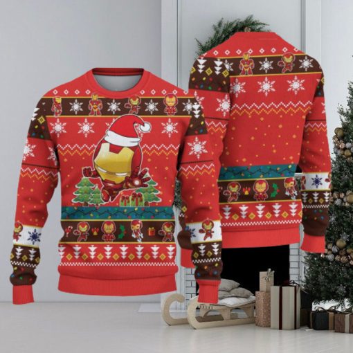 Cute Iron Man Christmas Christmas Gift For Holiday I Love You 3000 3D Ugly Christmas Sweater