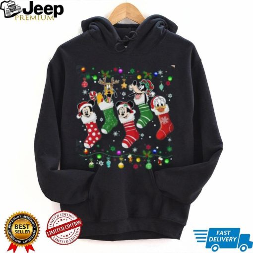 Cute Mickey And Friends Sock Disney Christmas Sweatshirt