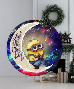 Cute Minions Despicable Me Love You To The Moon And Back Galaxy Christmas Tree Decorations Ornament