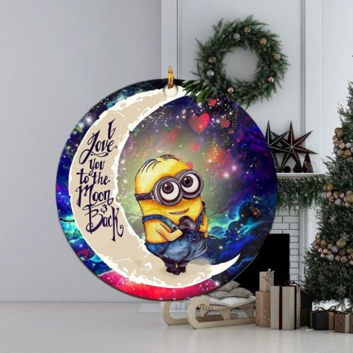 Cute Minions Despicable Me Love You To The Moon And Back Galaxy Christmas Tree Decorations Ornament