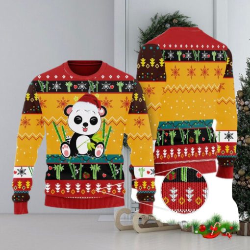 Cute Panda In Bamboo Forest Ugly Christmas Sweater Funny Gift For Men And Women Family Holidays