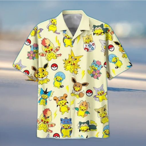 Cute Pikachu Pokemon Hawaiian Shirt Trendy Summer Gift