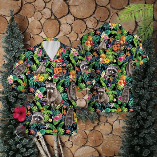 Cute Raccoon Jungle Hawaiian Shirt