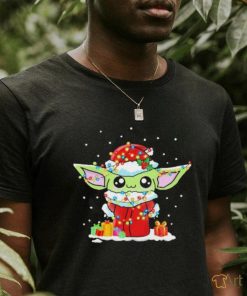 Cute Santa Baby Yoda Christmas Light 2023 Shirt