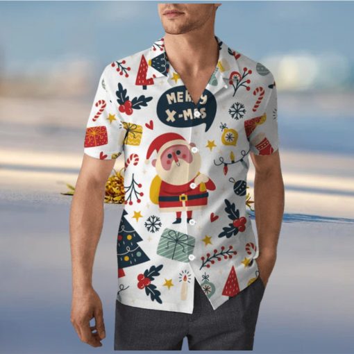 Cute Santa Claus Christmas Unisex Hawaiian Shirt