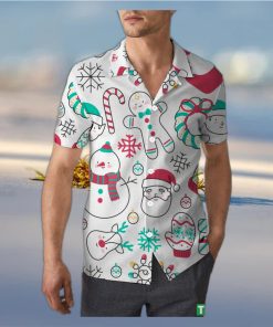 Cute Snowman Christmas Unisex 3D Hawaiian Shirt High Quality Gift For Men And Women Holiday