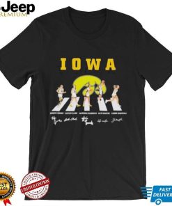 Czinano Clark Warnock Martin and Marshall Iowa Hawkeyes Abbey road 2023 signatures shirt