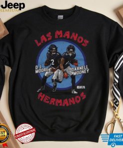 D.J. Moore & Darnell Mooney Chicago Las Manos Hermanos WHT shirt