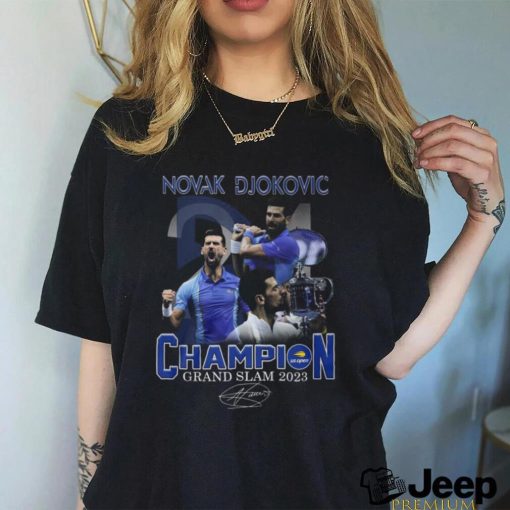 Novak Djokovic Champion Grand Slam 2023 Signature Unisex T Shirt