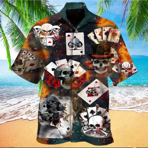 DANGEROUS SKULL POKER HAWAIIAN SHIRT