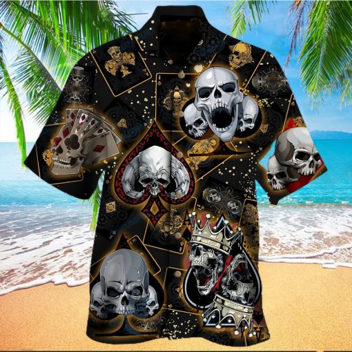 DANGEROUS SKULL POKER UNISEX HAWAIIAN SHIRT