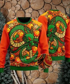 DBZ Eternal Shenron Vibrant Artwork Cool Ugly Xmas Sweater