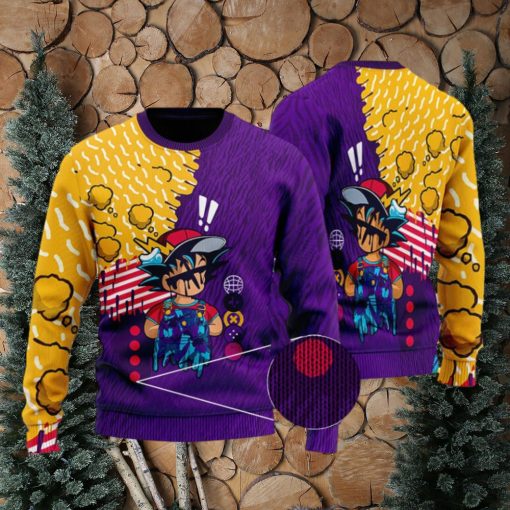 DBZ Hypebeast Kid Goku Grime Artwork Ugly Sweater