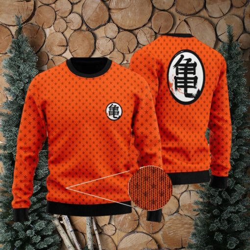 DBZ Kakarot Wisdom Kanji Star Pattern Ugly Sweater