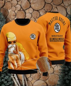 DBZ Master Roshi Punch Turtle Kanji Orange Ugly Sweater