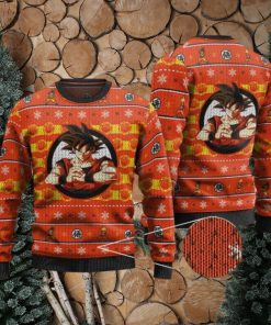 DBZ Serious Goku Artwork Ugly Christmas Sweater