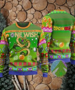 DBZ Shenron One Wish Art Ugly Christmas Sweater